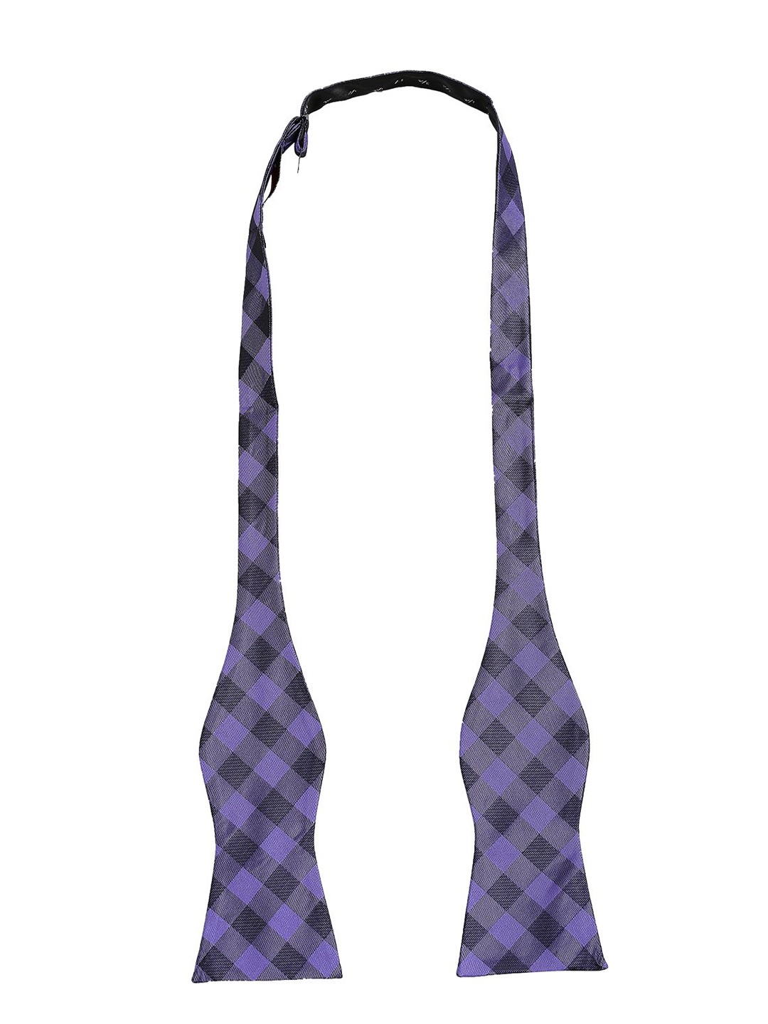 

Alvaro Castagnino Men Checked Bow Tie, Purple