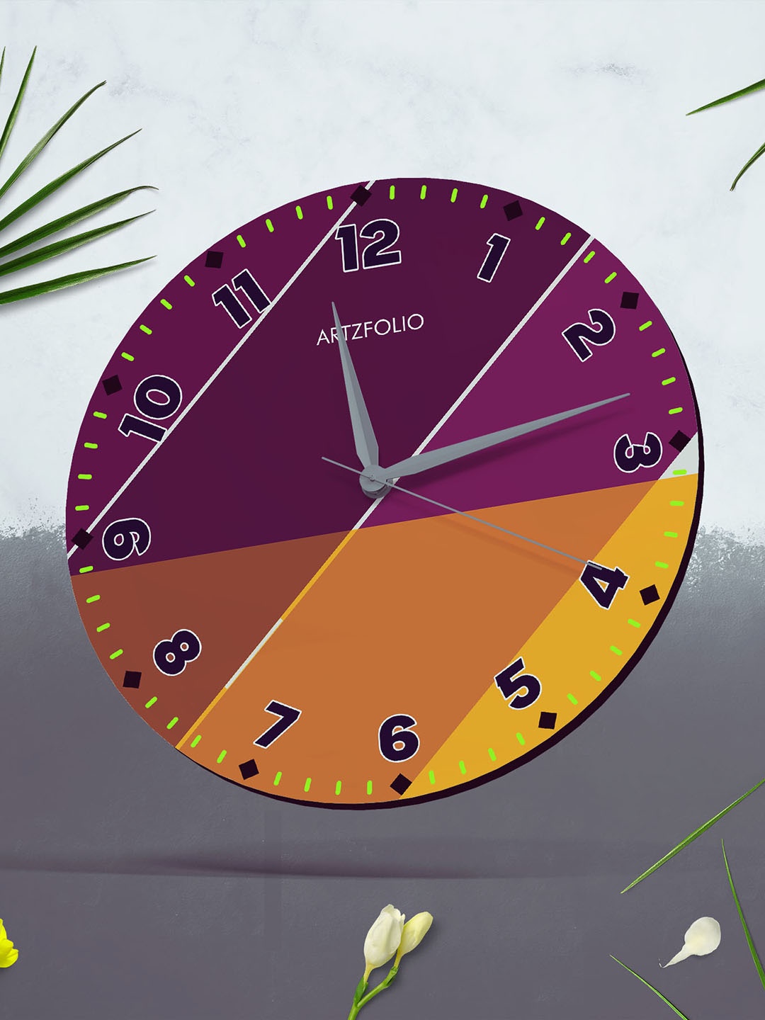 

ArtzFolio Multicoloured Printed Contemporary Wall Clock, Multi