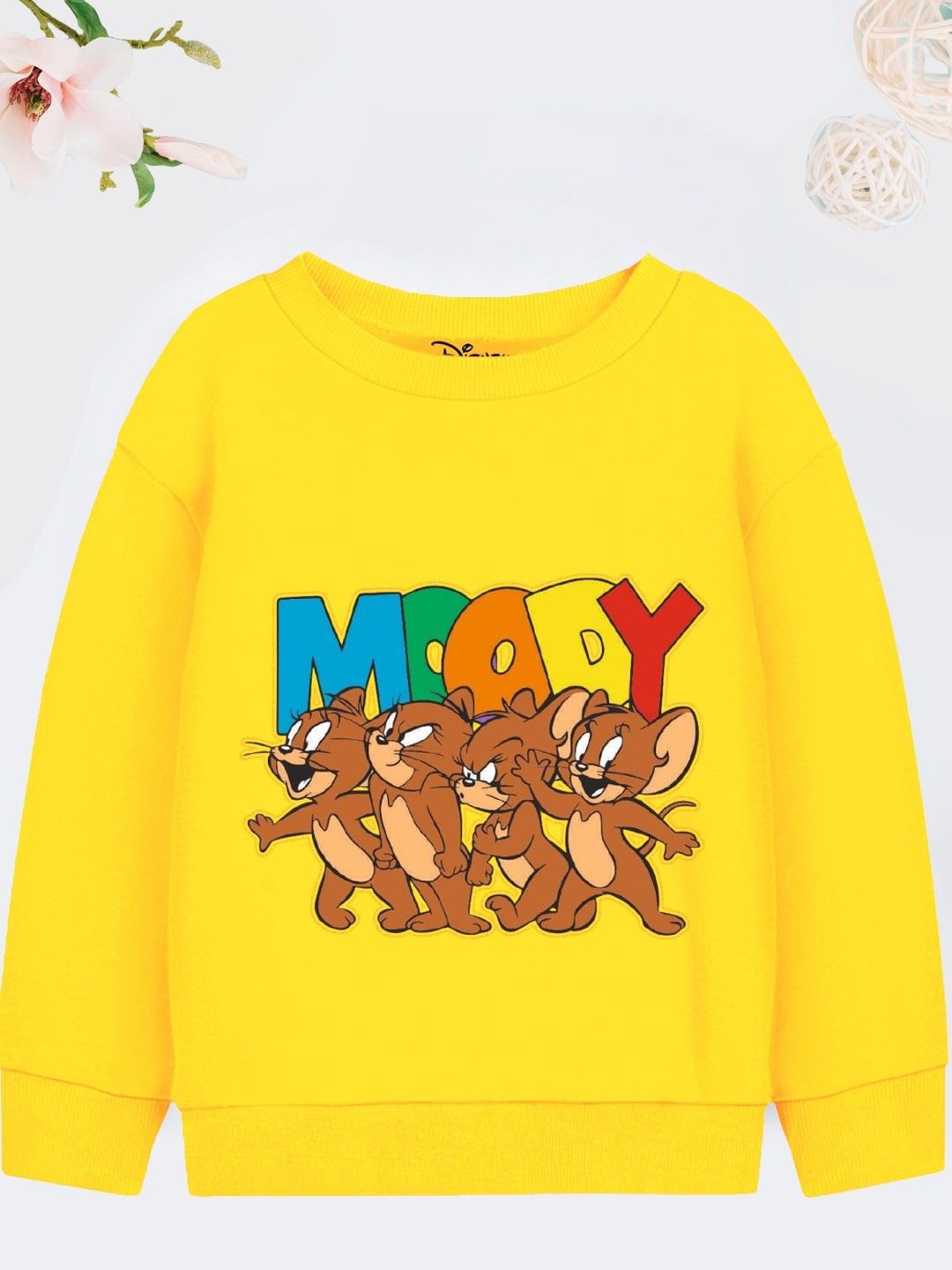 

YK Disney Boys Printed Round Neck Pullover Sweatshirt, Yellow