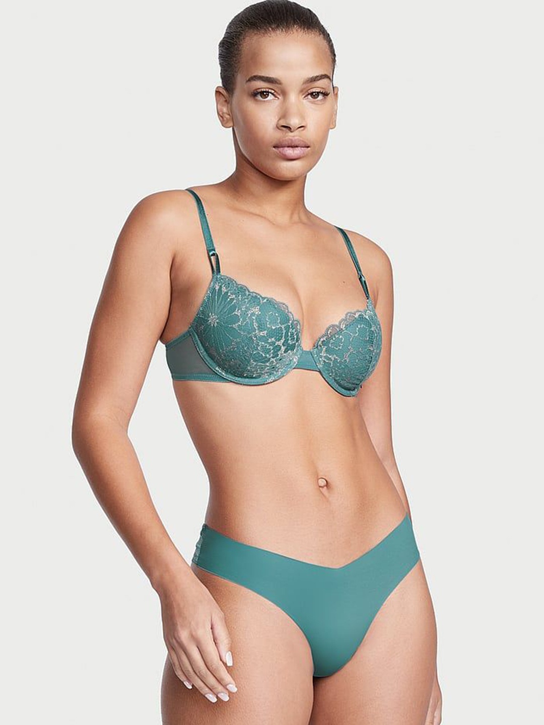 

Victoria's Secret Low Rise No-Show Thong Brief 112100155KTC, Blue