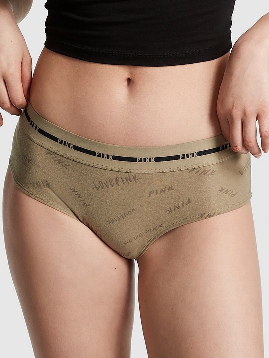 

Victoria's Secret PINK Logo Hipster Brief 1122691060XG, Brown