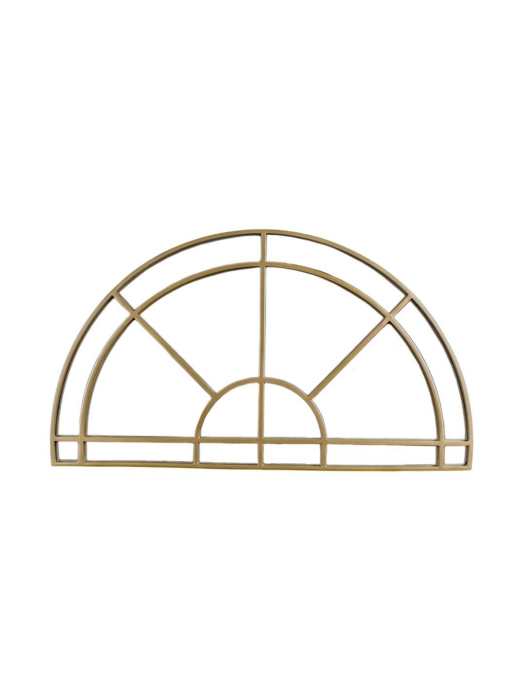 

Hind Decor Semi Circular Wall Mirror, Gold
