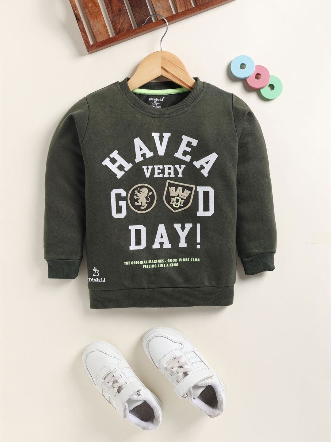 

Annie Boys Printed Sweatshirt, Olive