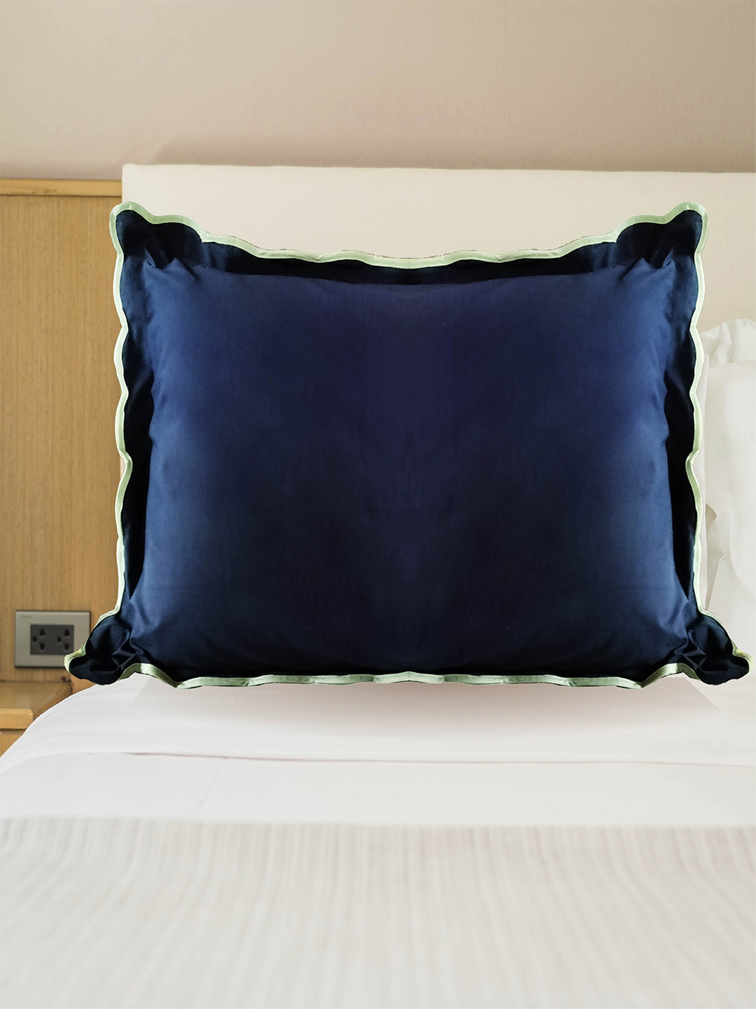 

10Club 1pc Cotton Pillow Cover, Blue