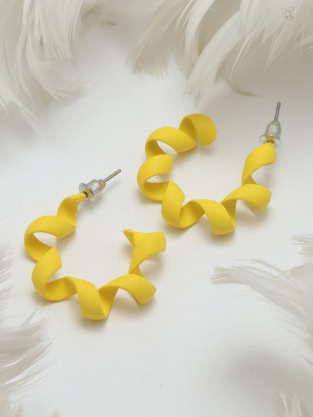 

Maansh Contemporary Drop Earrings, Yellow