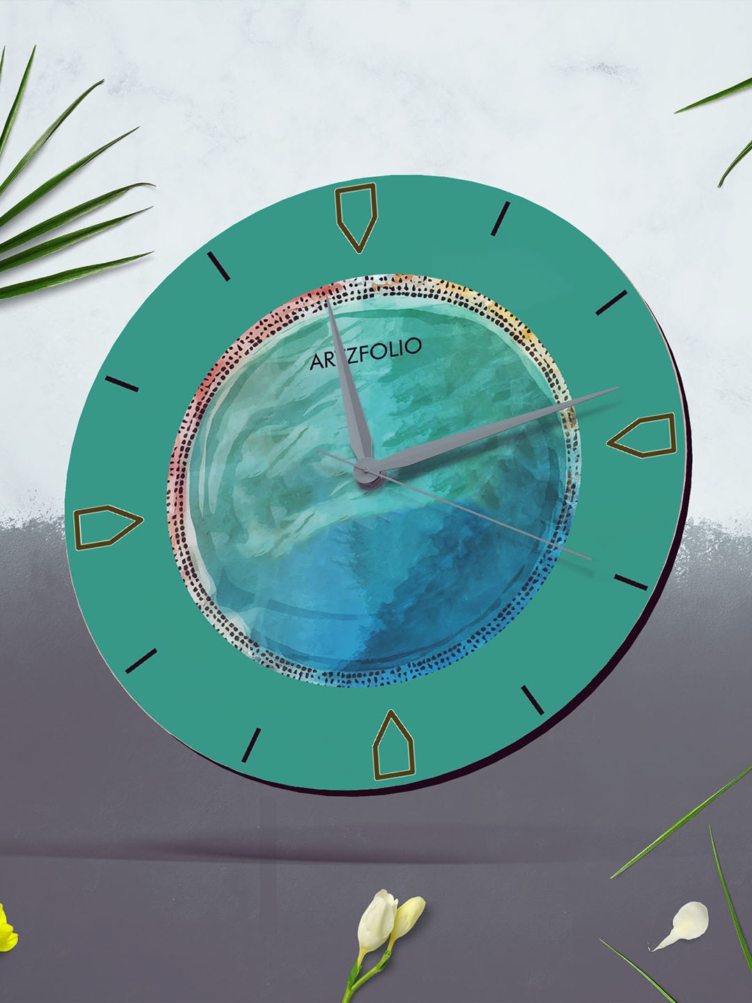 

ArtzFolio Multicoloured Printed Contemporary Wall Clock, Multi