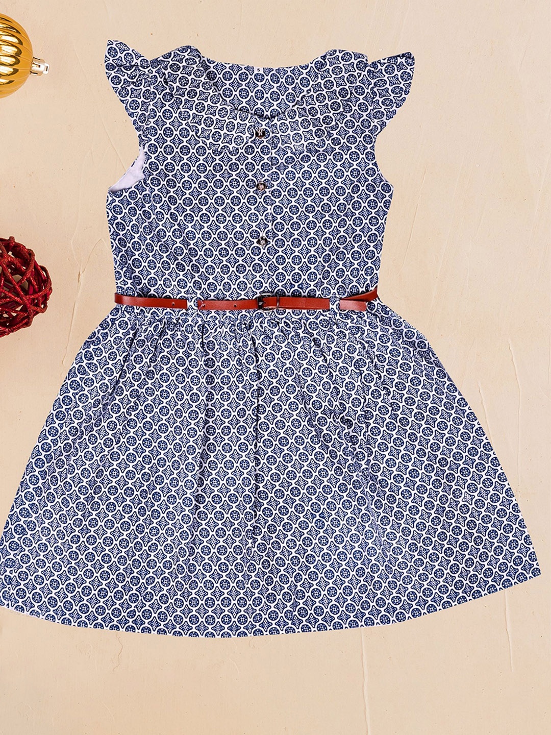 

BAESD Ethnic Motifs Print Shirt Dress, Blue