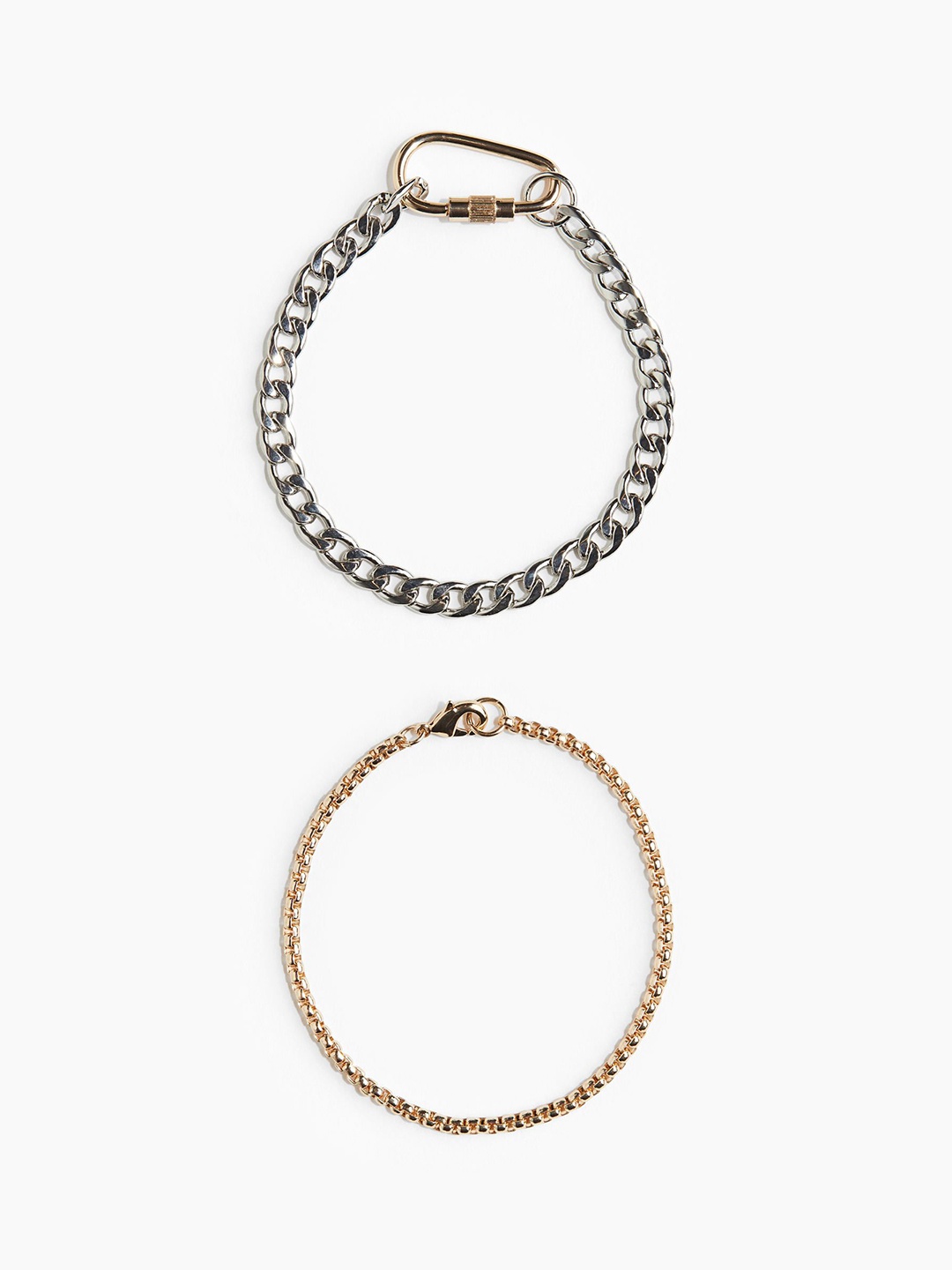 

H&M Men Set Of 2 Bracelets, Silver