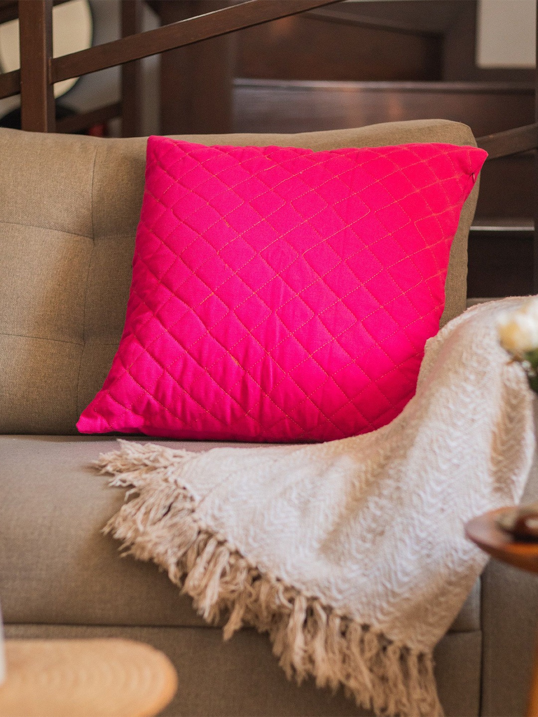 

10Club 2pc Cushion Cover, Pink