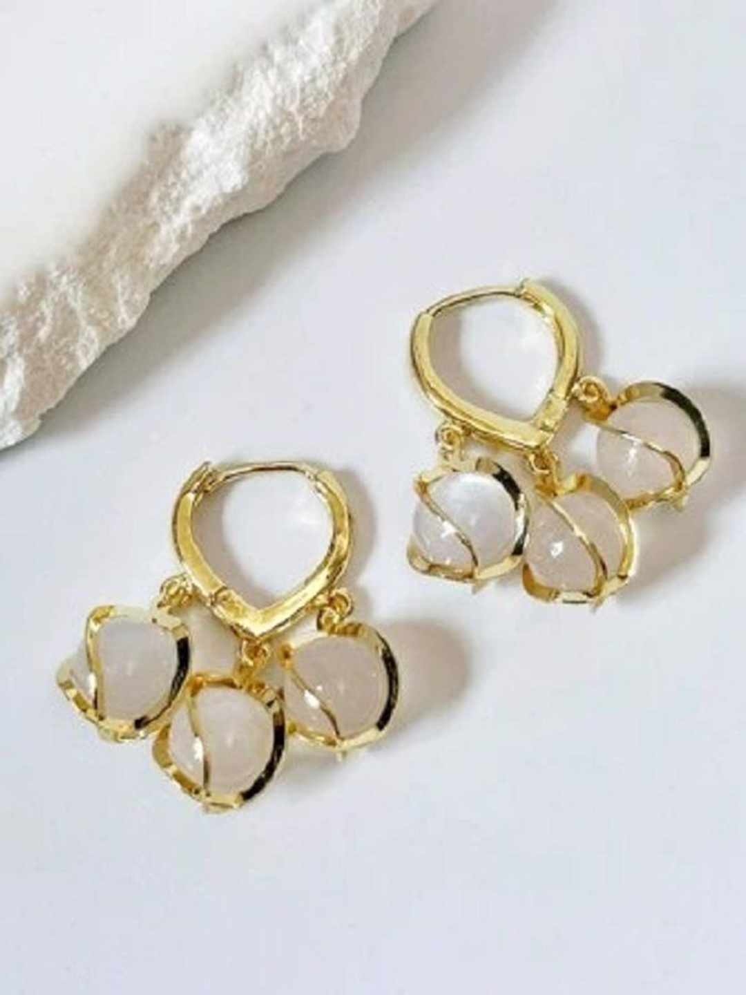 

Palli Creation Contemporary Drop Earrings, Gold