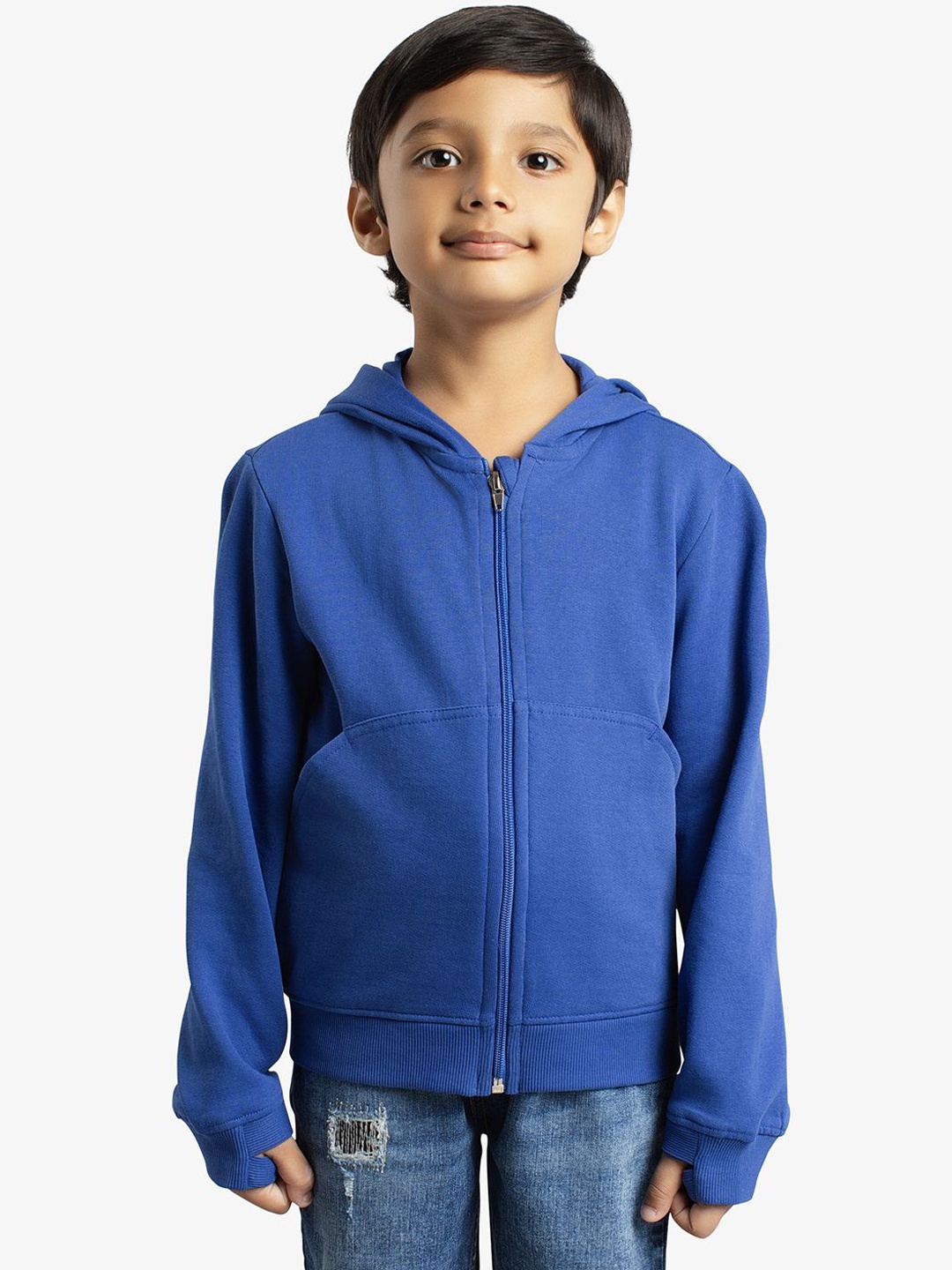 

Ed-a-Mamma Boys Typography Outdoor Open Front Jacket, Blue