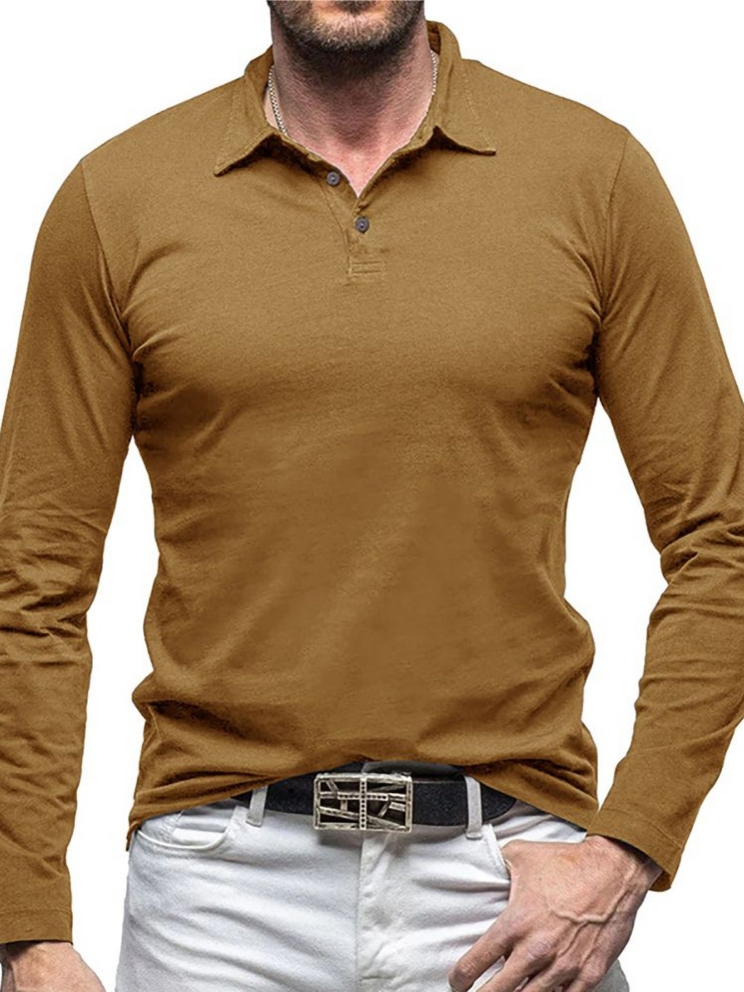 

StyleCast x Revolte Men Polo Collar T-shirt, Yellow