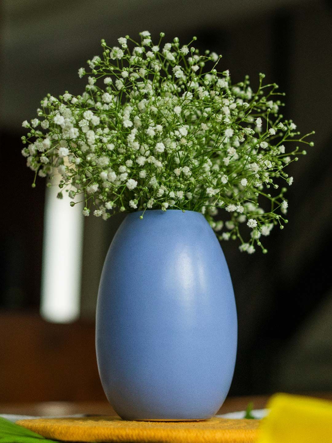 

10club Blue Ceramic Oval Vase
