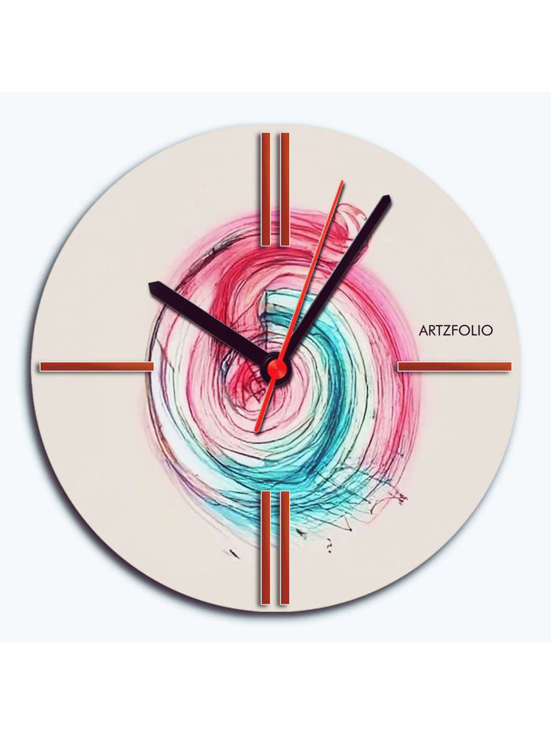 

ArtzFolio Multicoloured Printed Contemporary Wall Clock, Multi