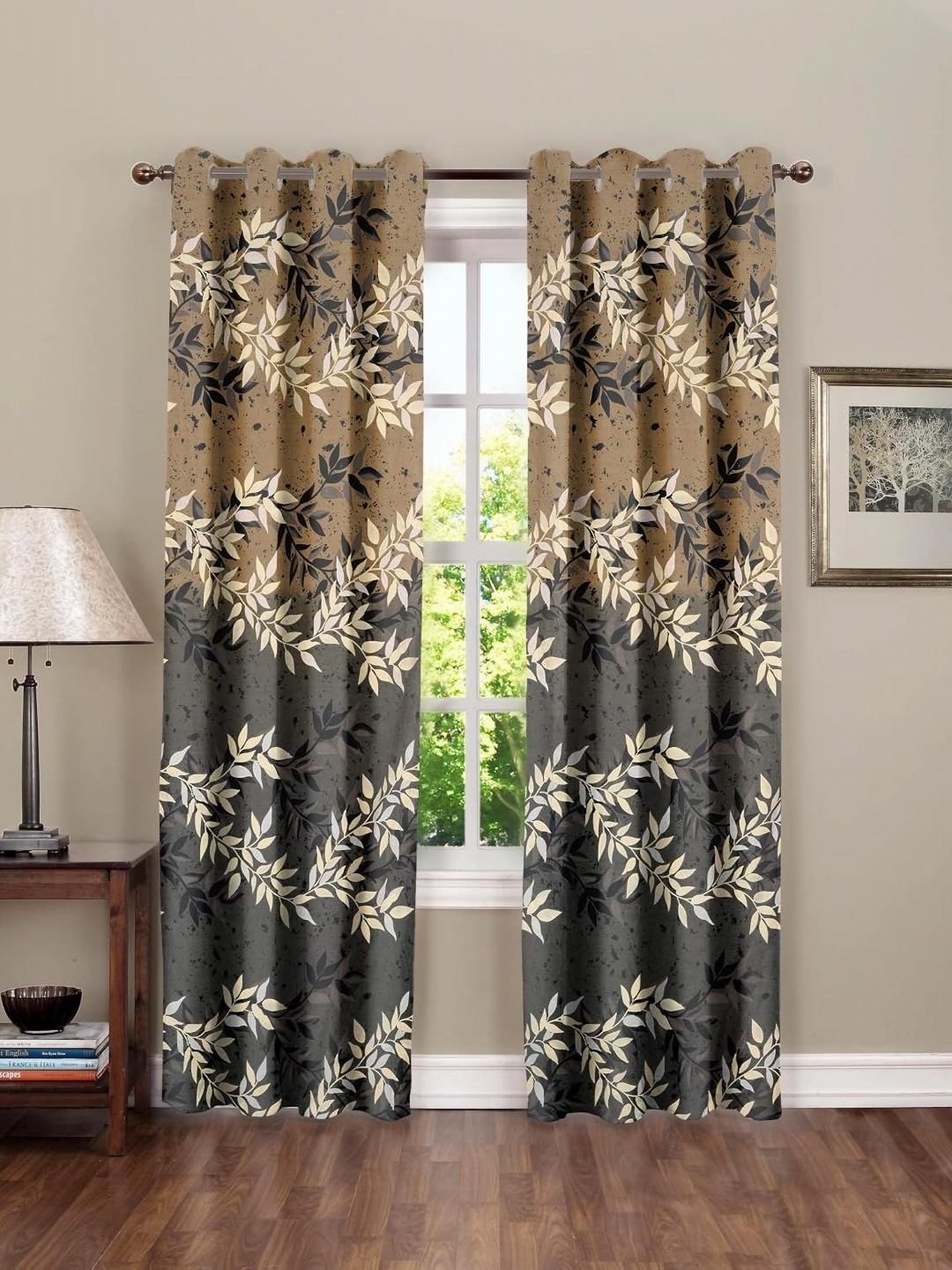 

Myntra Elegant Homes Black & Brown Set of 2 Floral Door