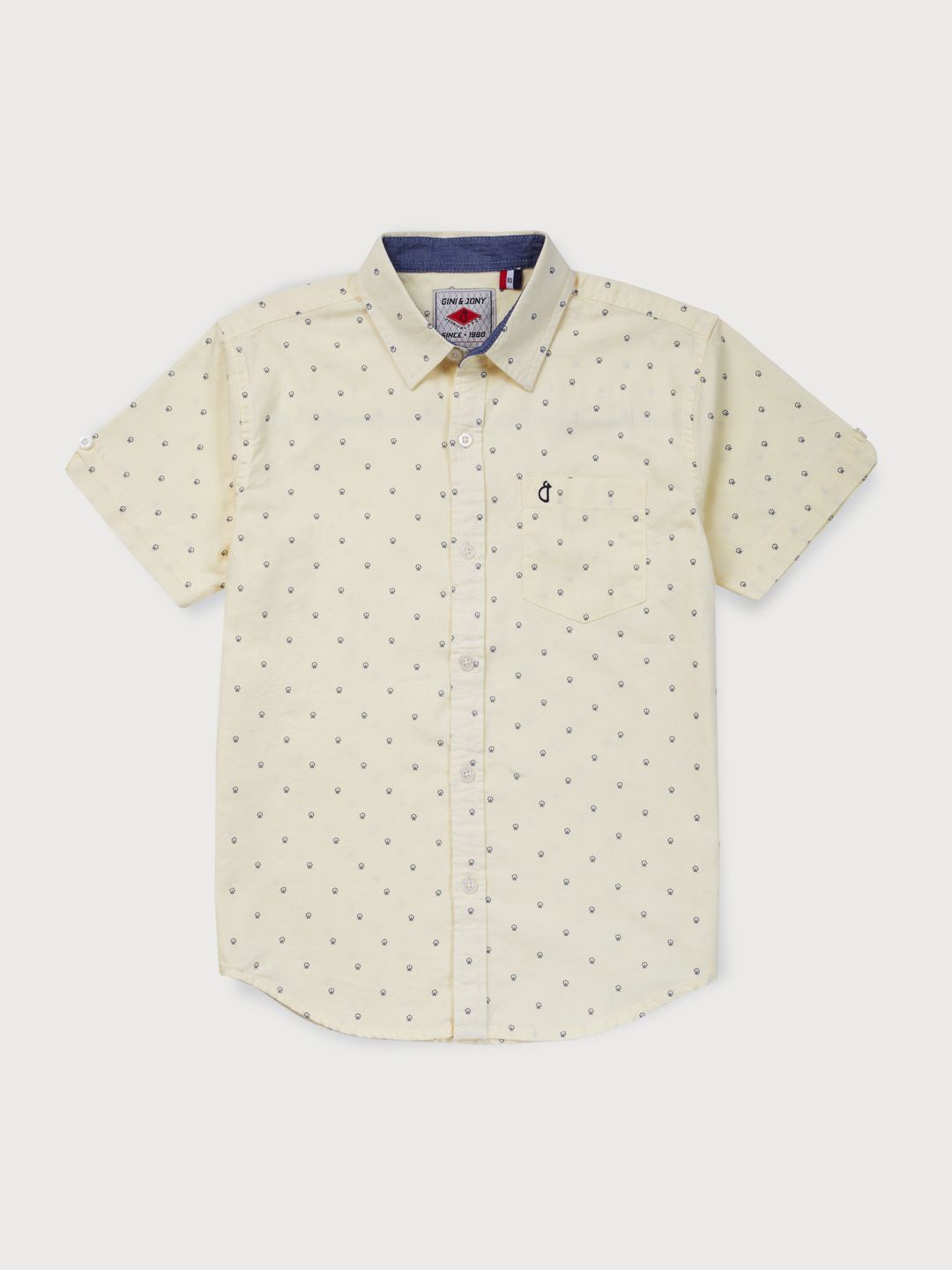 

Gini and Jony Boys Standard Opaque Printed Casual Shirt, Yellow