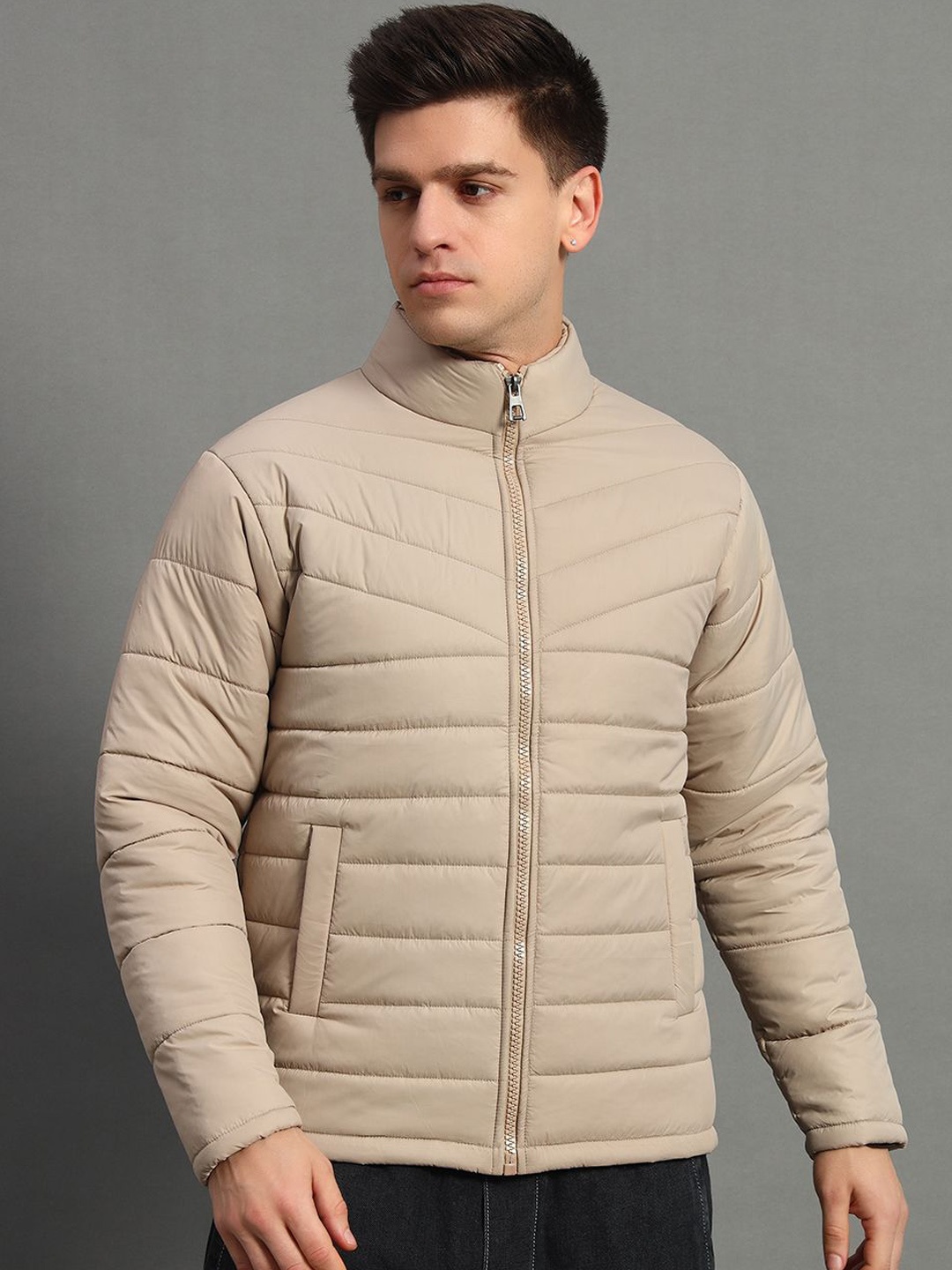 

GET GOLF Men Bomber Jacket, Beige