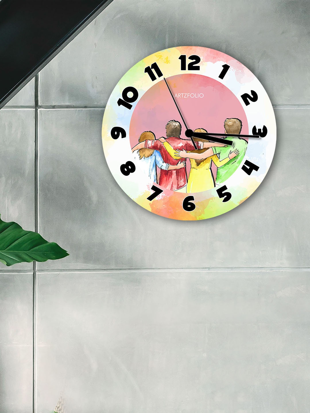 

ArtzFolio Multicoloured Printed Contemporary Wall Clock, Multi