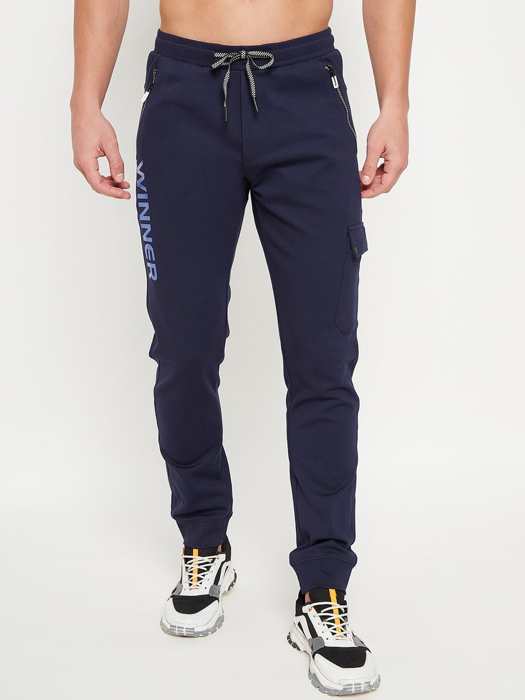 

Promount Men Mid Rise Joggers, Blue