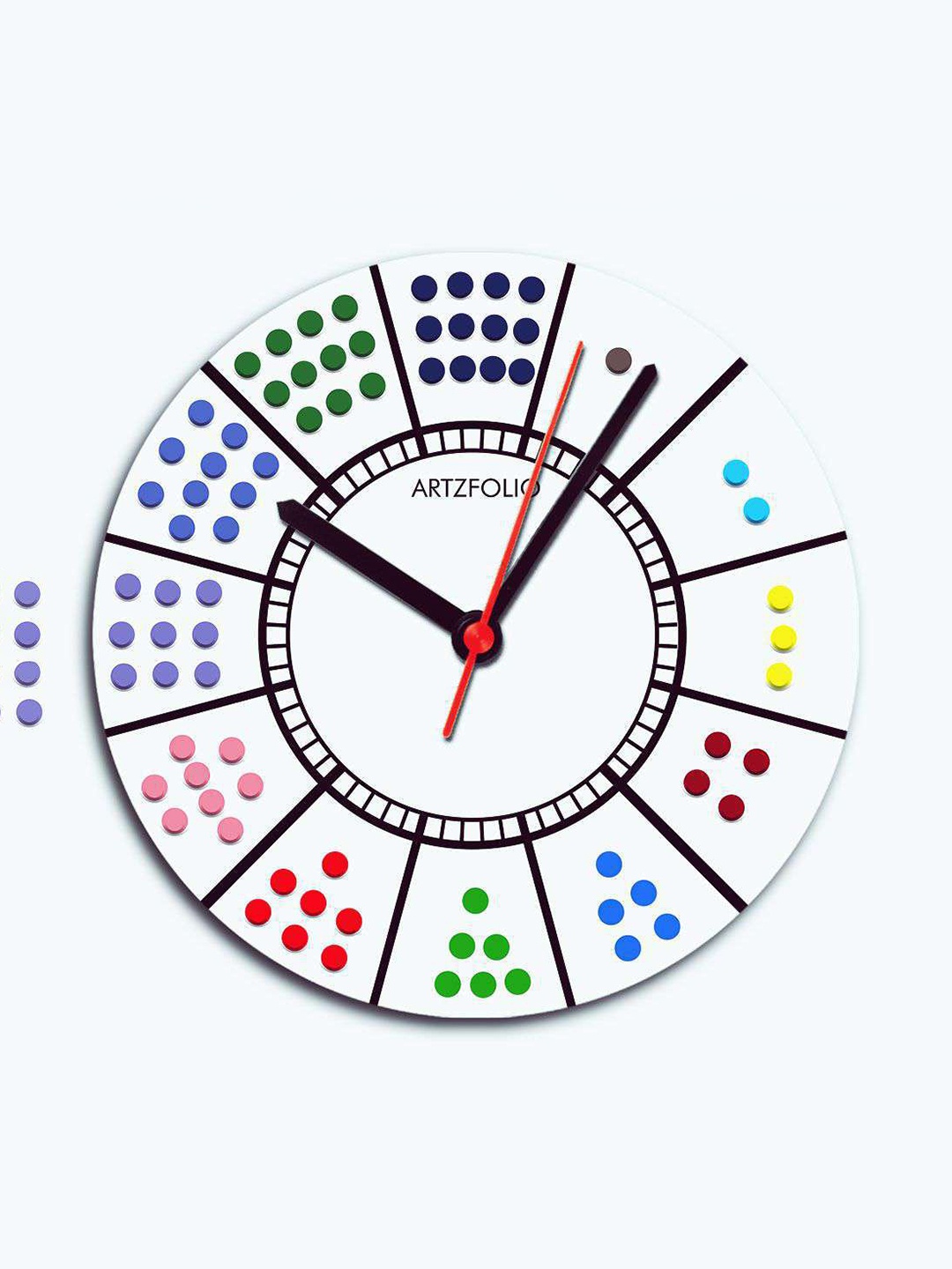 

ArtzFolio Multicoloured Printed Contemporary Wall Clock, Multi