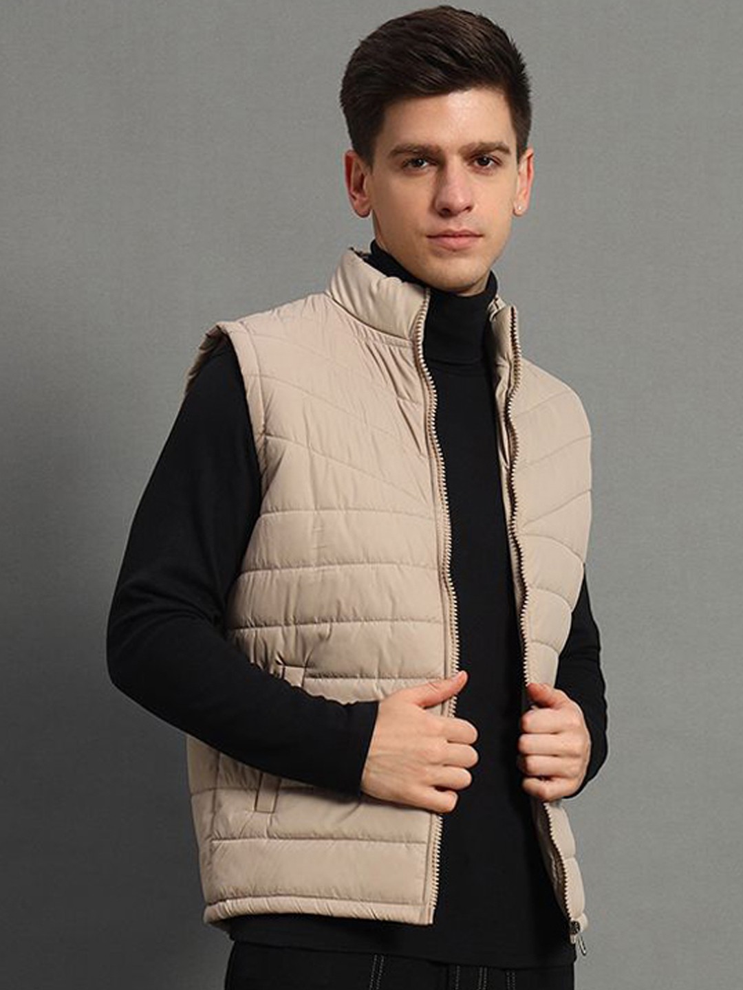 

GET GOLF Men Bomber Jacket, Beige