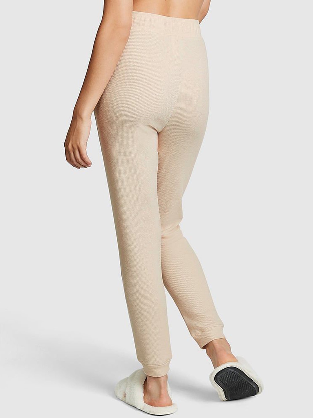 

Victoria's Secret Relaxed-Fit Straight-Leg Lounge Pants, Beige