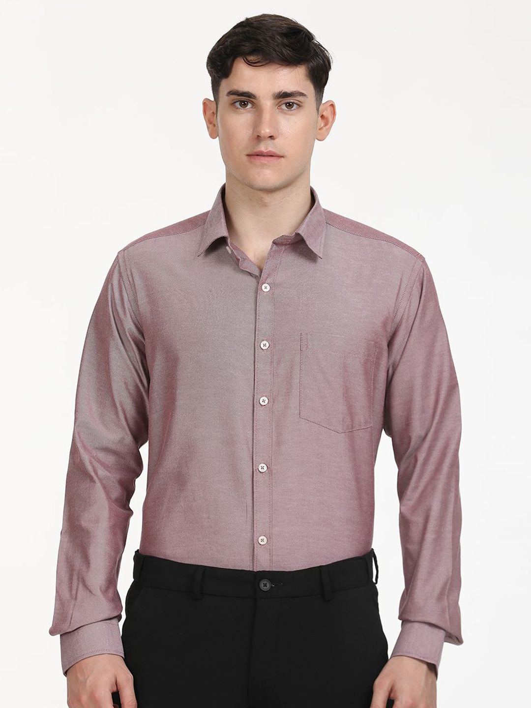 

Copperline Men Comfort Opaque Formal Shirt, Maroon