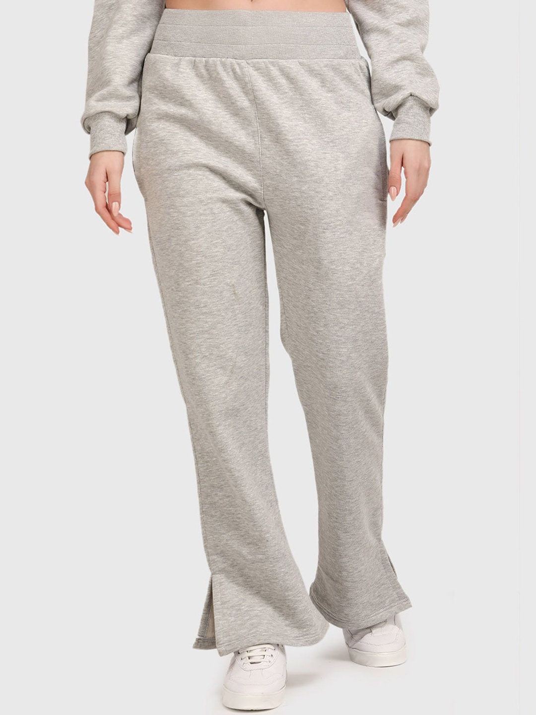 

Raxedo Women Warm Bootcut Mid-Rise Track Pants, Grey