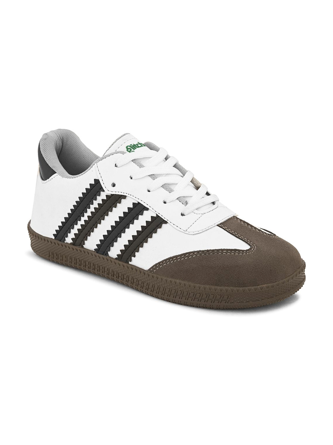 

glitchez Women Striped Sneakers, White