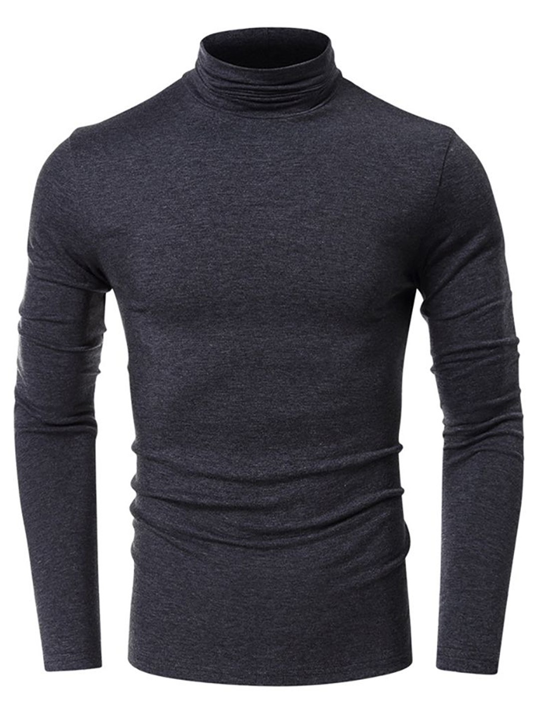

StyleCast x Revolte Men High Neck Slim Fit T-shirt, Grey