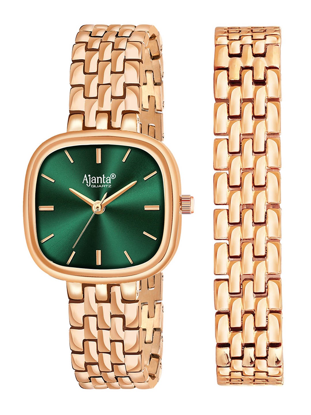 

Ajanta Quartz Women Dial & Stainless Steel Straps Analogue Watch AWC127ESL 3, Green