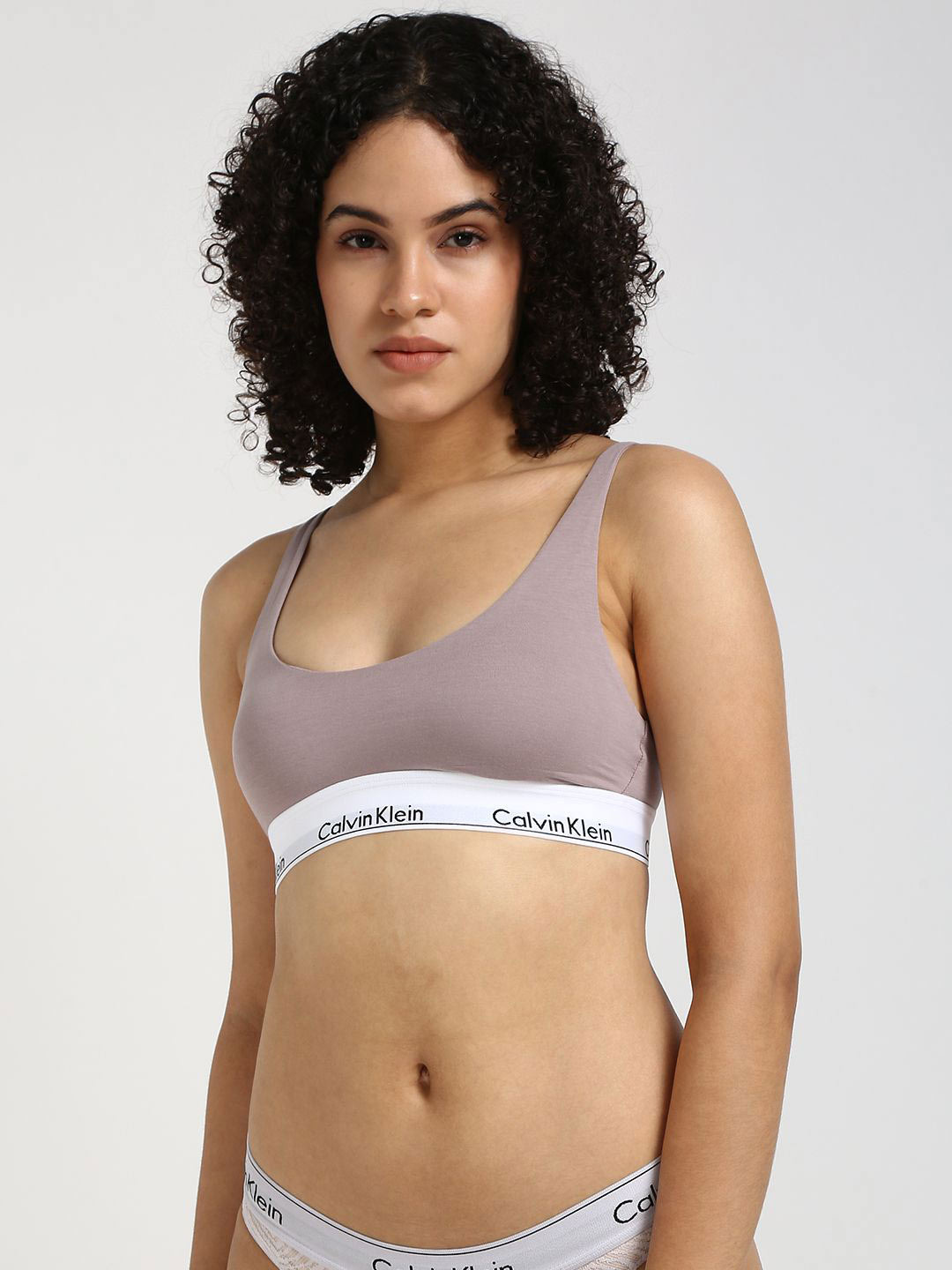 

Calvin Klein Underwear Women Medium Coverage Lightly Padded Bralette Bra, Brown