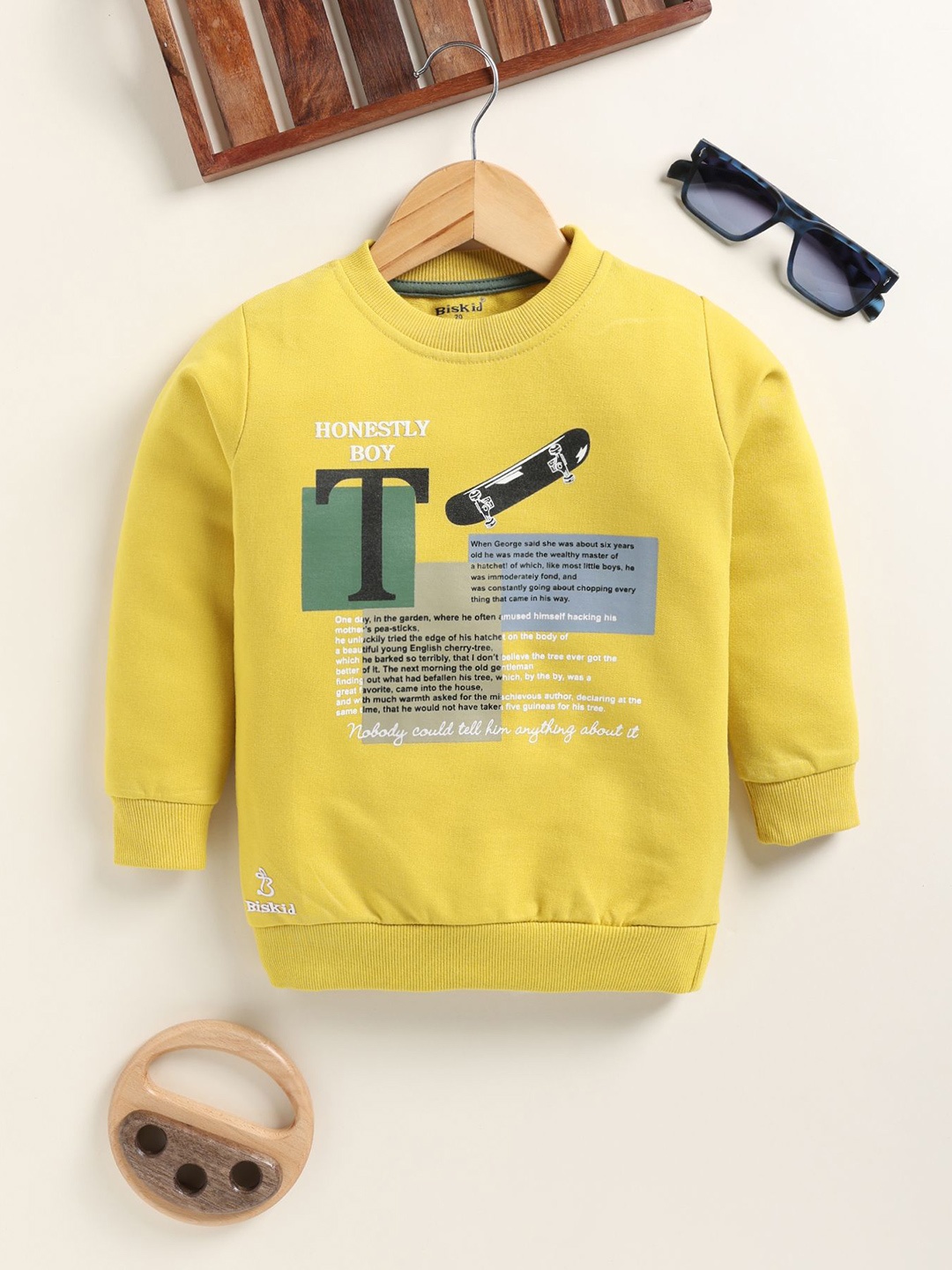 

Annie Boys Printed Sweatshirt, Yellow