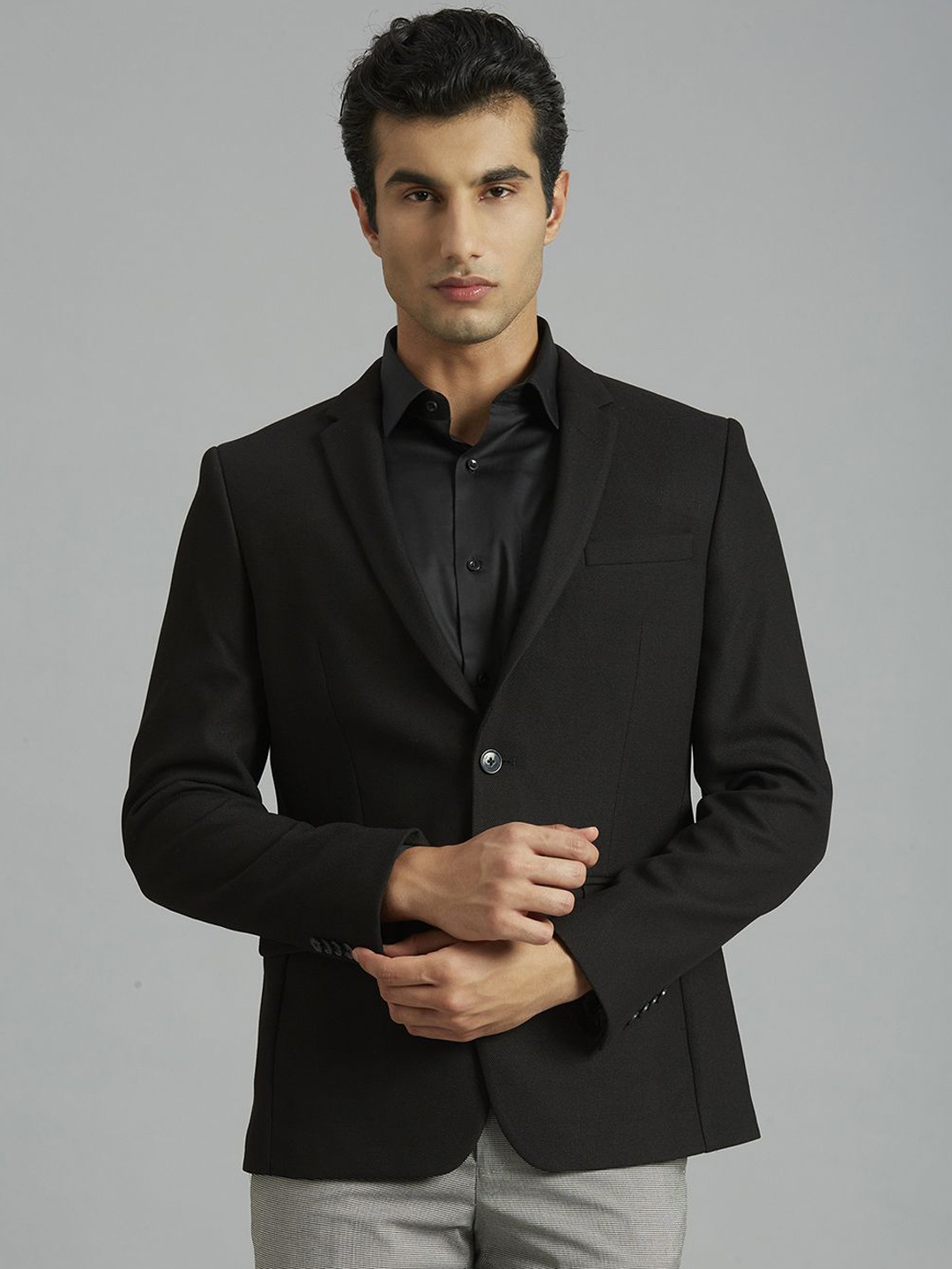 

Reid & Taylor Tailored-Fit Single Breasted Blazer, Black