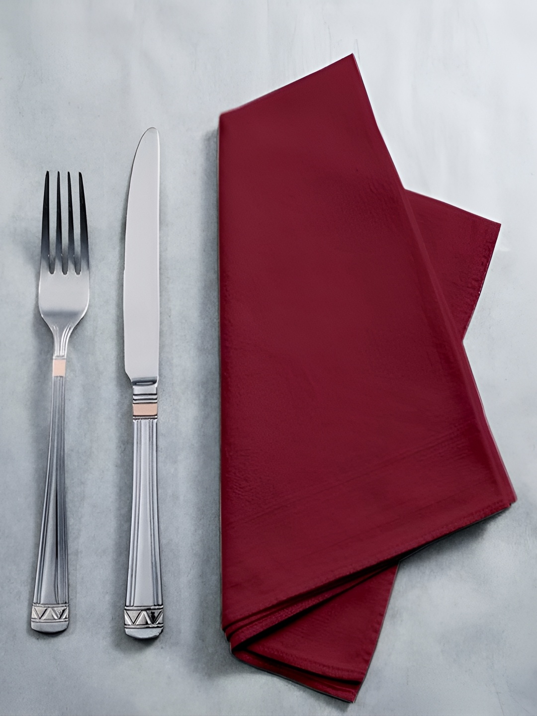 

Lushomes 12-Pcs Maroon Cotton Table Napkins