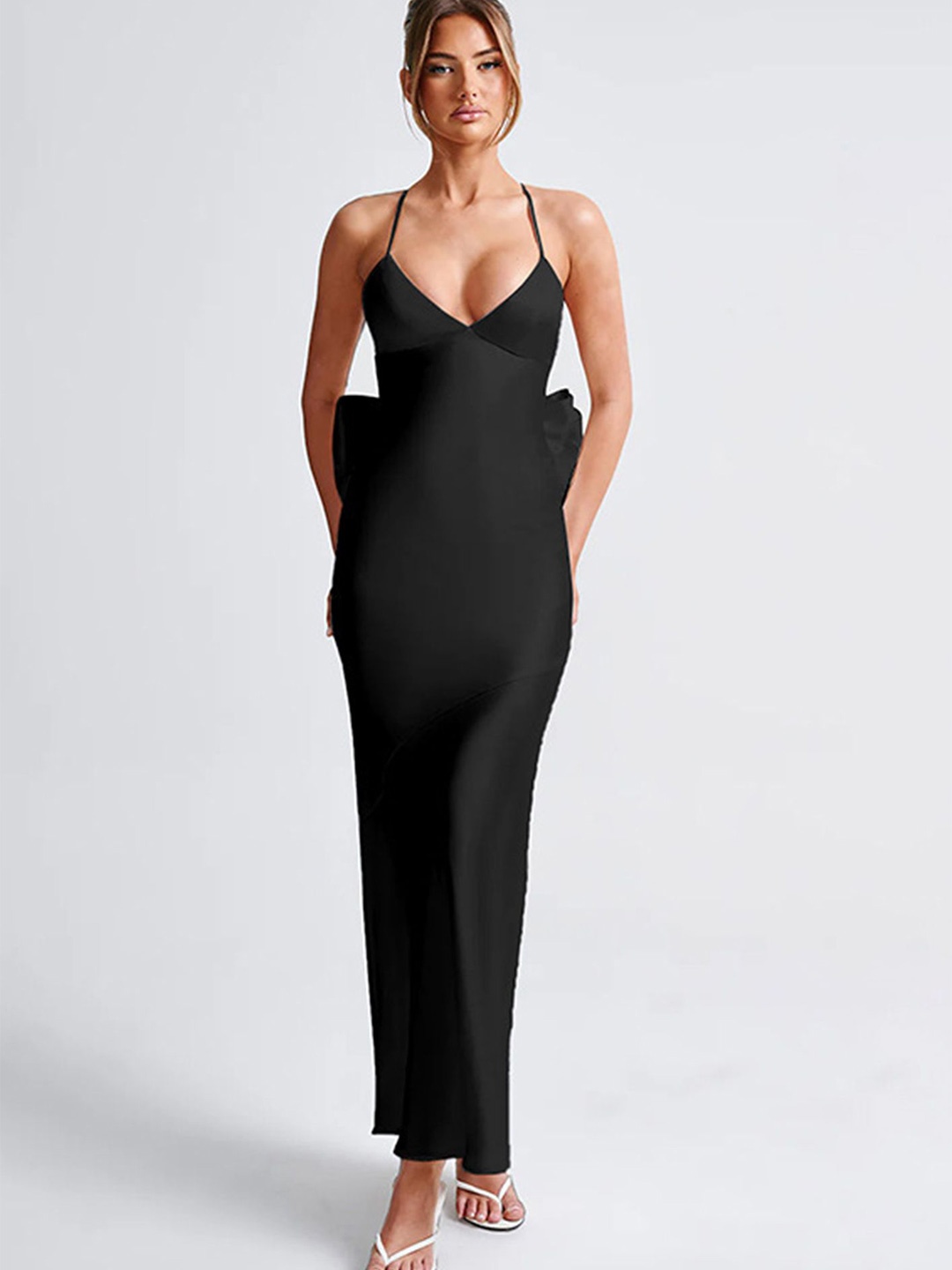 

LULU & SKY Women Sleeveless Maxi Dress, Black