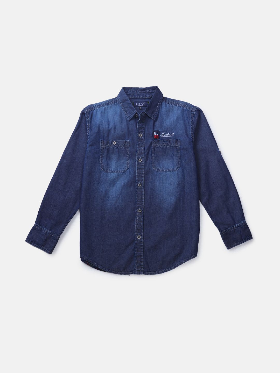 

Gini and Jony Boys Standard Opaque Printed Casual Shirt, Blue