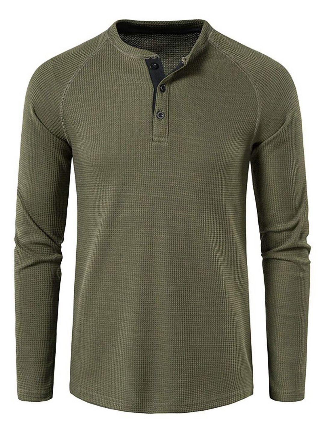 

StyleCast x Revolte Men Mandarin Collar T-shirt, Green