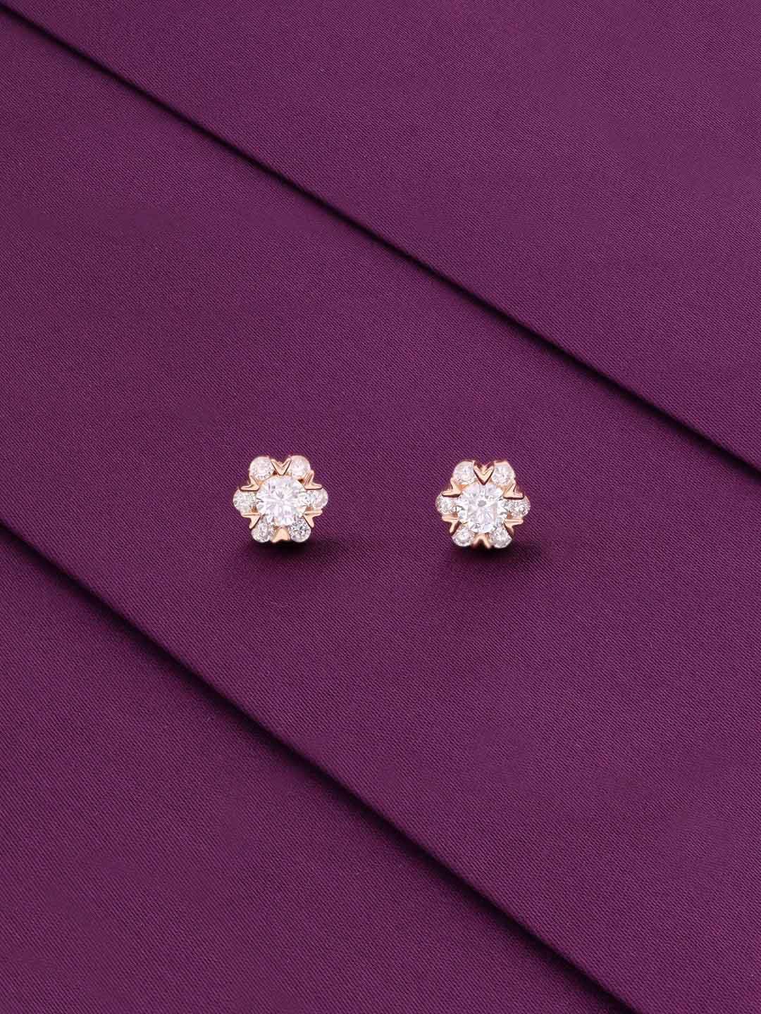 

KAI JEWEL Contemporary Studs Earrings, Rose gold