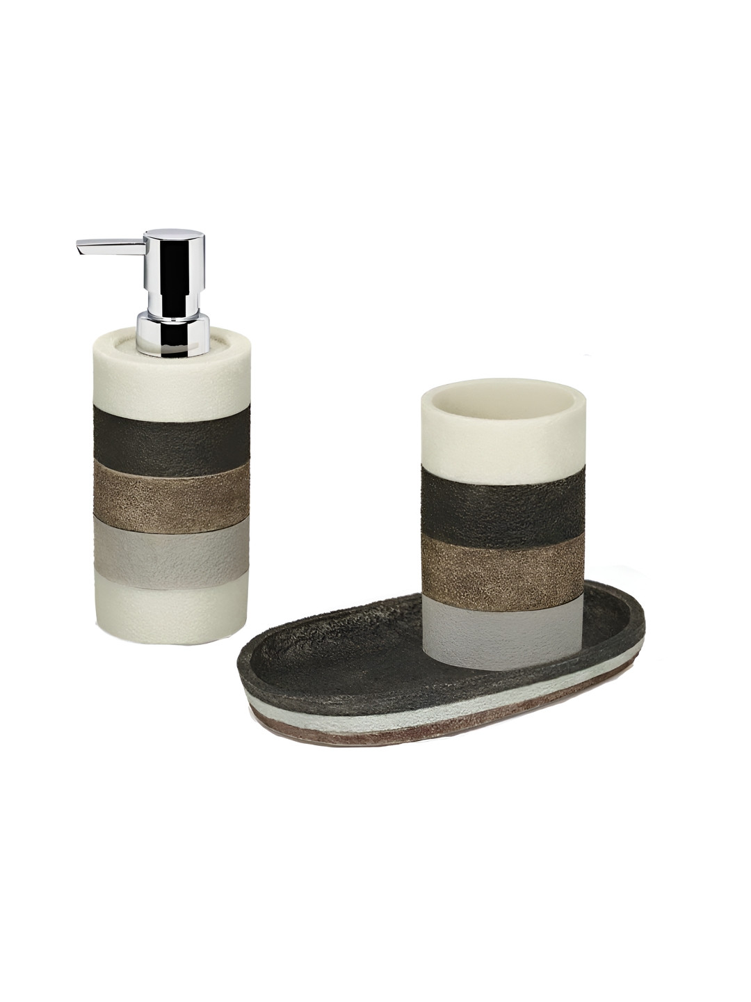 

Freelance Multicoloured 3 piece Solid Polyresin Bath Accessories Set, Multi
