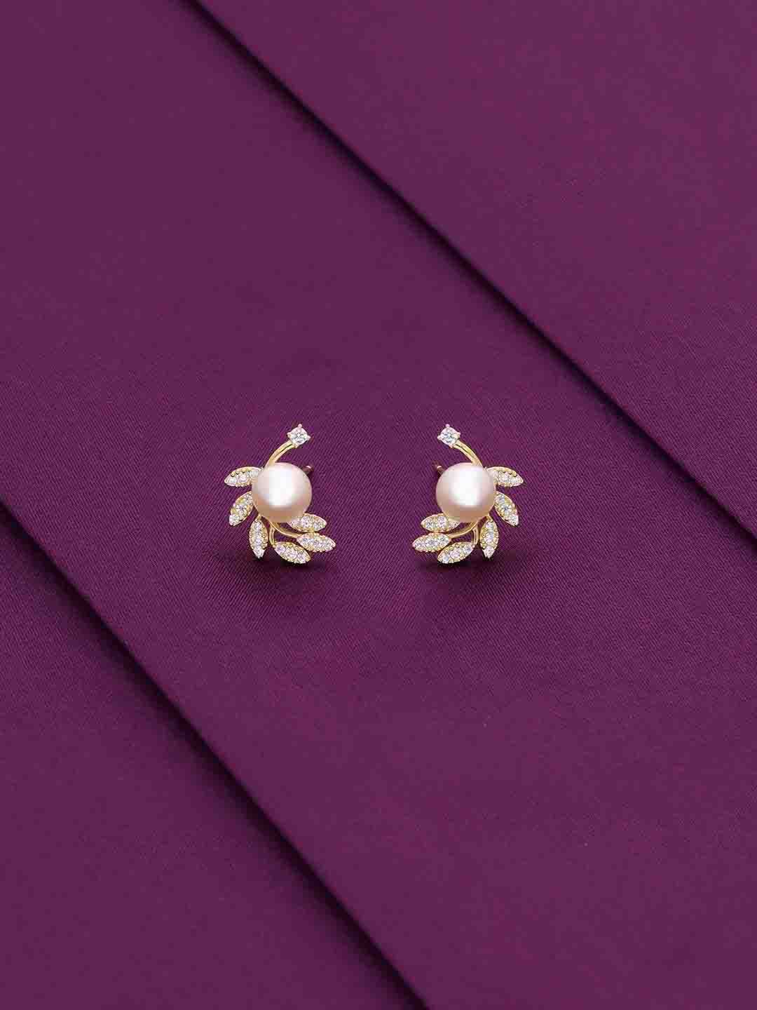 

KAI JEWEL Contemporary Studs Earrings, Gold