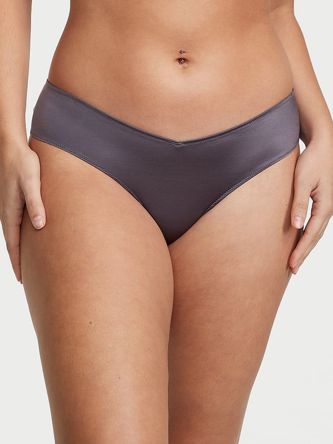 

Victoria's Secret Strappy-Back High-Leg Cheeky Panty 1123891696B7, Grey