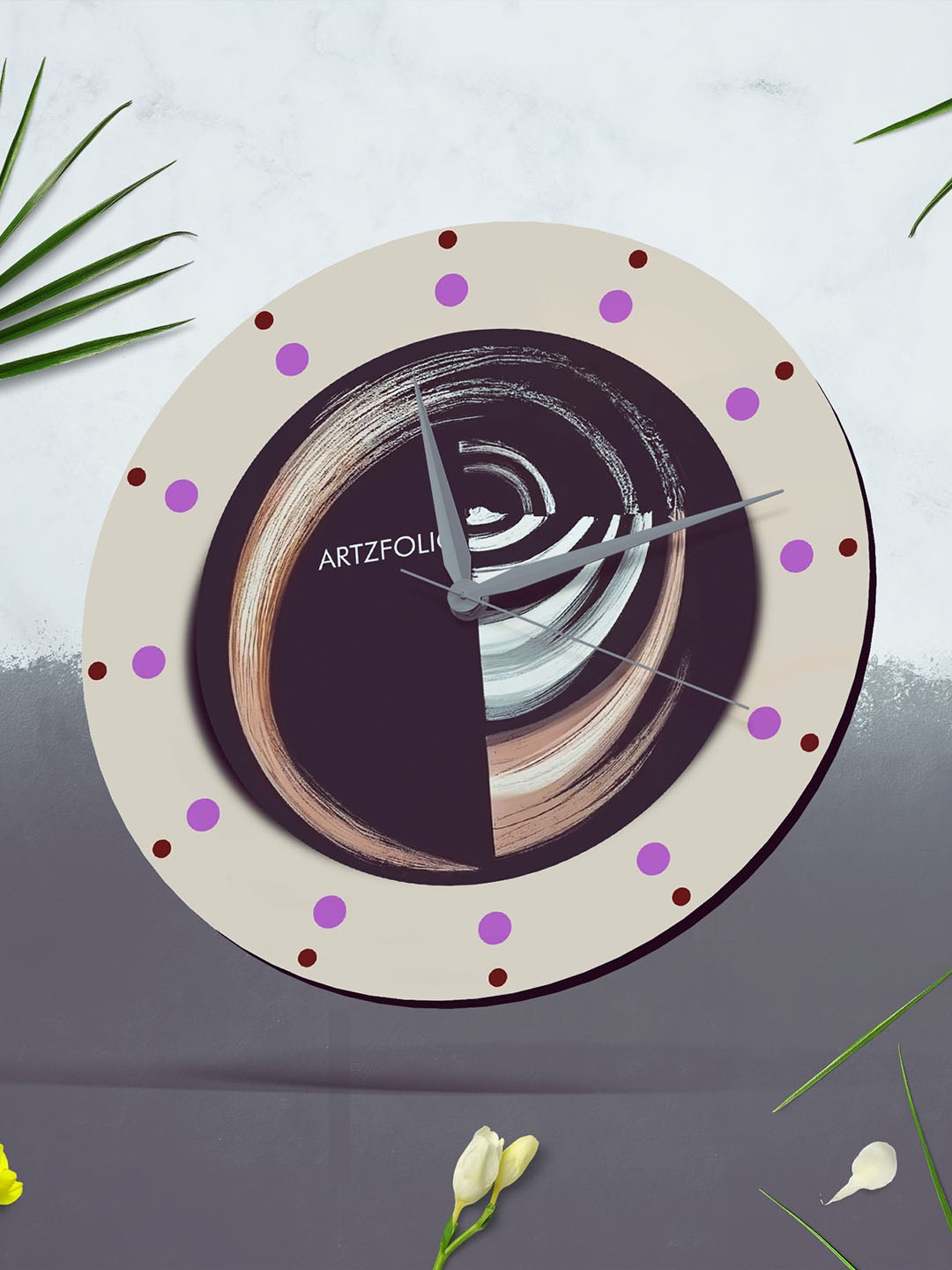 

ArtzFolio Multicoloured Printed Contemporary Wall Clock, Multi