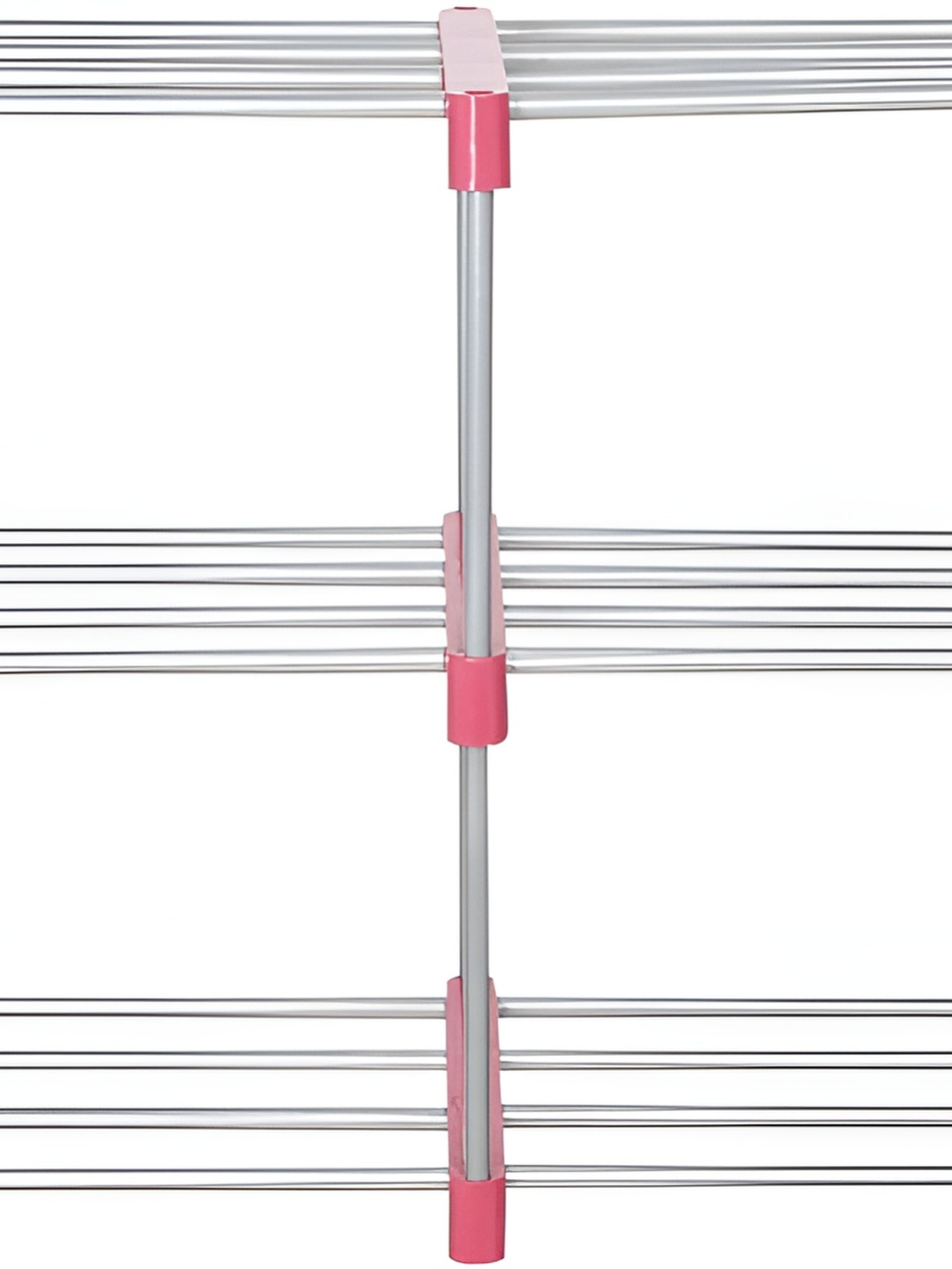 

Decent Hut Pink & Silver Toned 6 Tier Rectangle Stainless Steel Shoe Rack