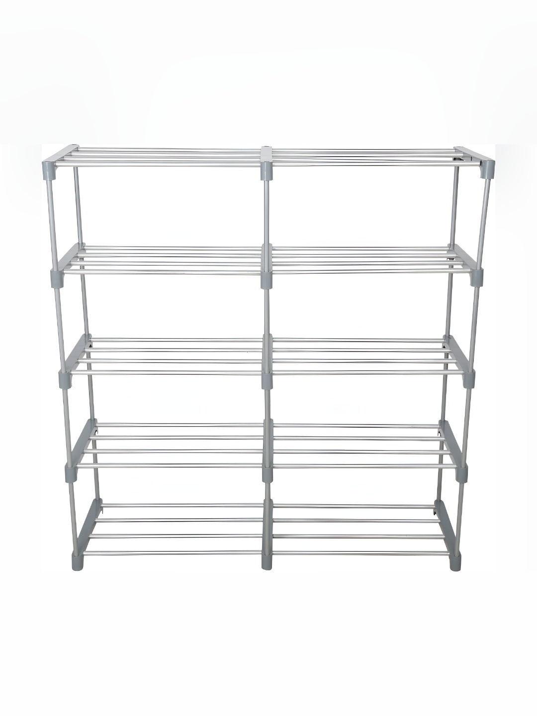 

Decent Hut Grey 10 Shelves Metal Foldable Shoe Rack