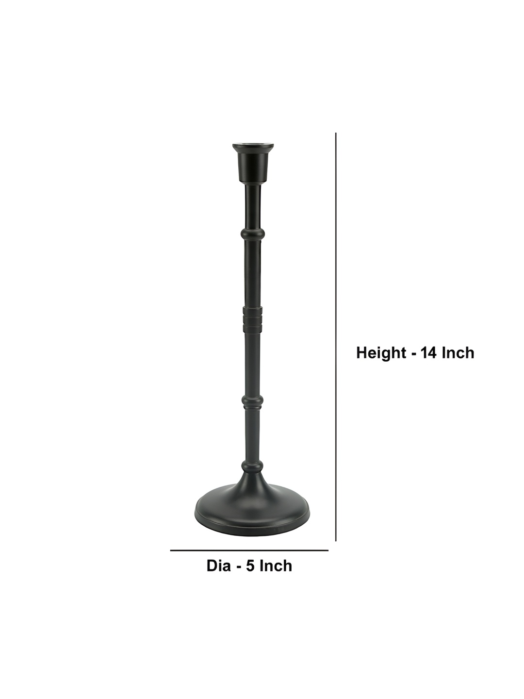 

Hind Decor Black Candle Holder