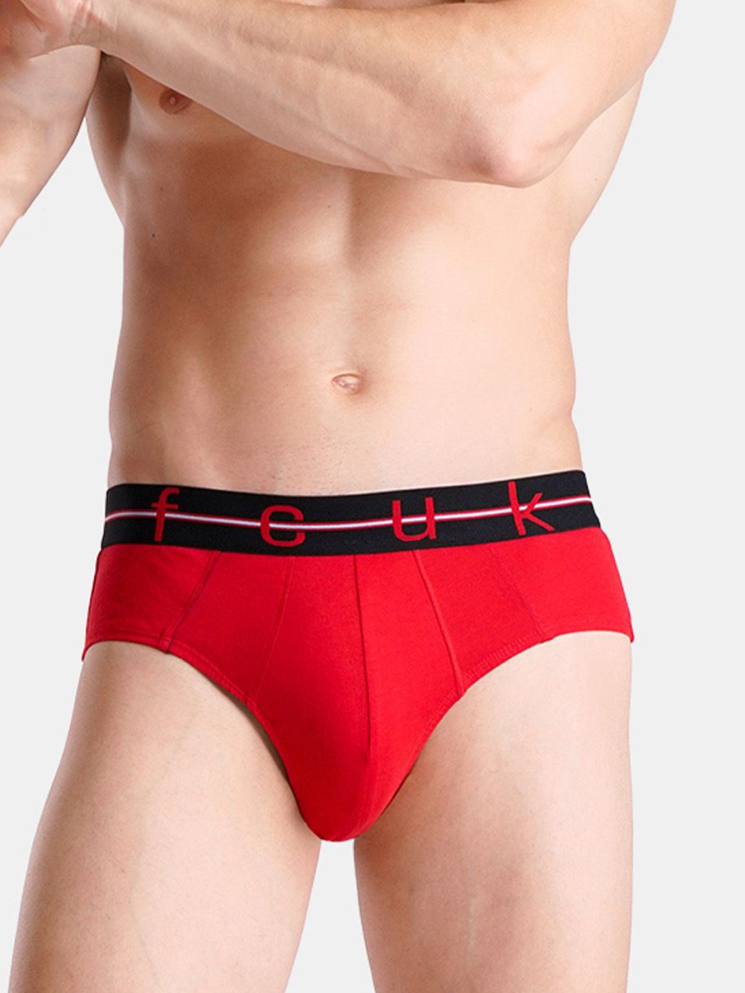 

FCUK Pack Of 2 Cotton Hipster Briefs - NORWOOD-BHAUTE REDS, Red