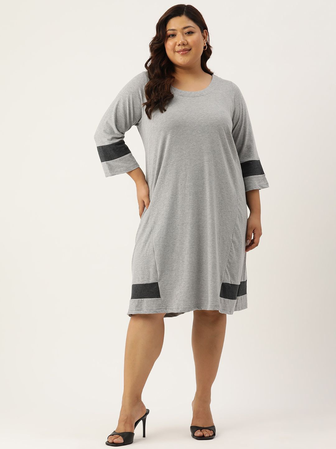 

theRebelinme A-Line Midi Dress, Grey