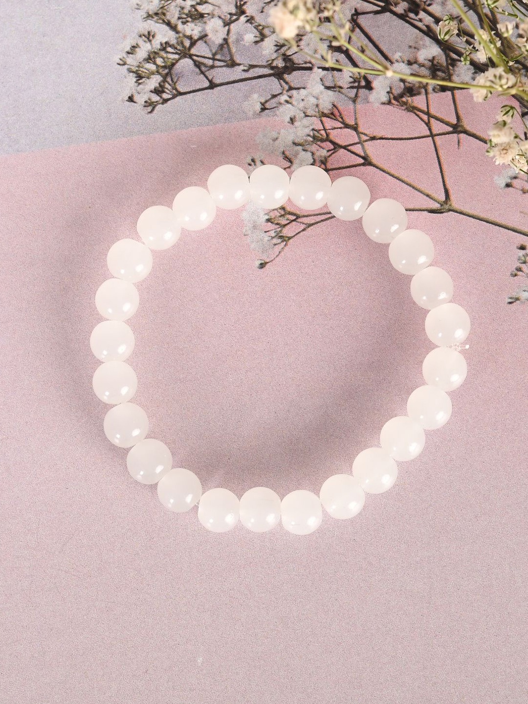 

NVR Unisex Kids Handcrafted Wraparound Bracelet, White
