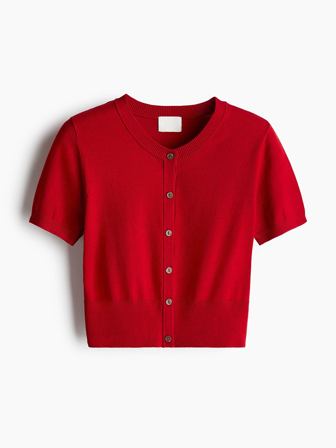 

H&M Short-Sleeved Cardigan, Red